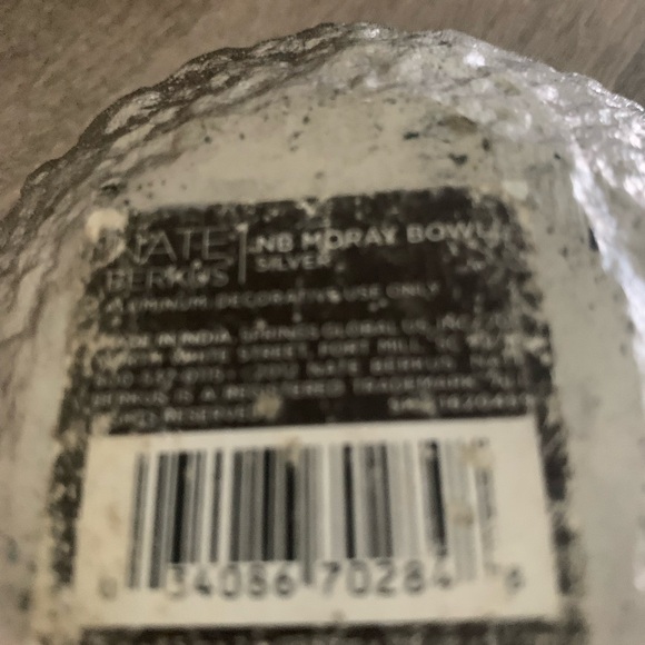 Nate Berkus Aluminum Pebble Moray Silver Decorative Bowl - Picture 4 of 4